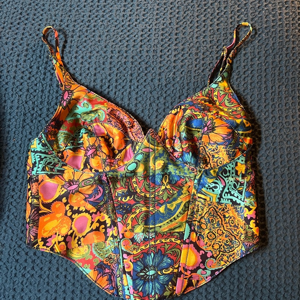 Urban Outfitters Multicolor Patterned Tank Top